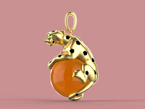 Panther Pendant 3D Print Model