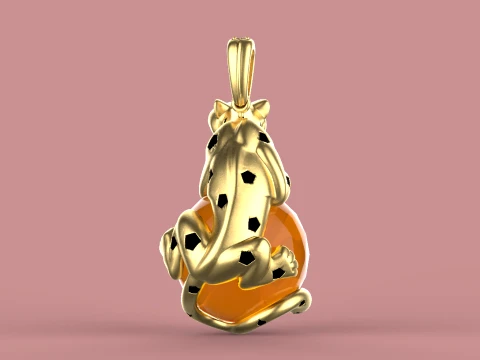 Panther Pendant 3D Print Model