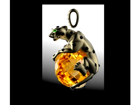 Panther Pendant 3D Print Model