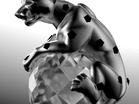 Panther Pendant 3D Print Model