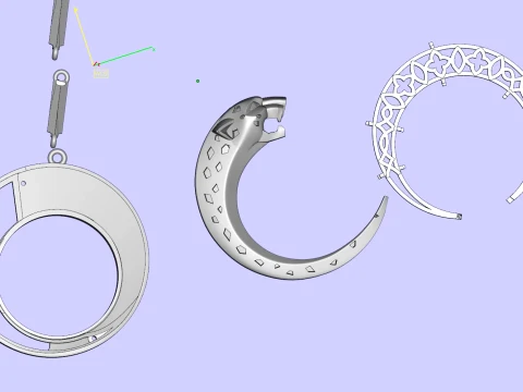 Pendant panther 3D Print Model