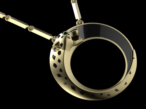 Pendant panther 3D Print Model