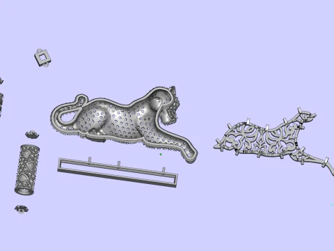 Pendant panther 3D Print Model