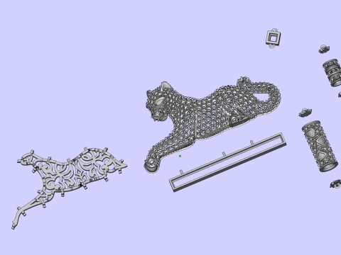 Pendant panther 3D Print Model