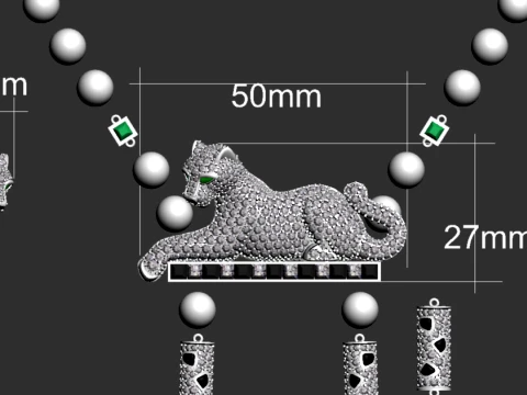 Pendant panther 3D Print Model