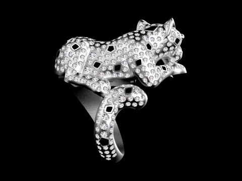 Ring panther 3D Print Model