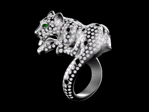 Ring panther 3D Print Model