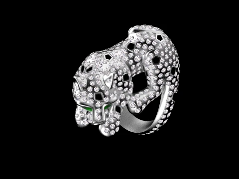 Ring panther 3D Print Model