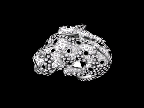 Ring panther 3D Print Model