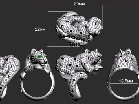 Ring panther 3D Print Model