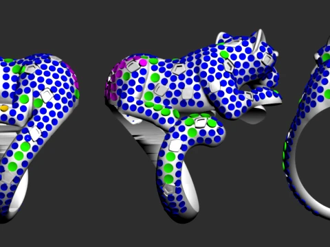 Ring panther 3D Print Model