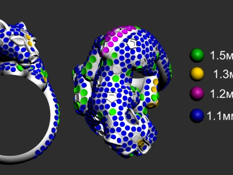 Ring panther 3D Print Model