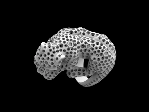 Ring panther 3D Print Model