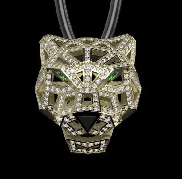 Pendant panther 3D Print Model .c4d .max .obj .3ds .fbx .stl .blend 