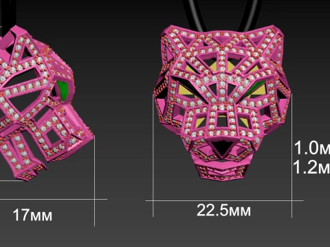 Pendant panther 3D Print Model