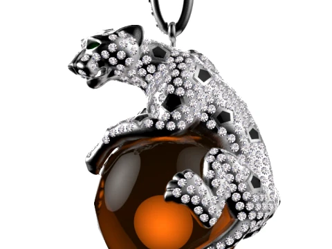 Pendant panther 3D Print Model