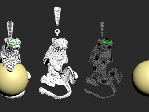 Pendant panther 3D Print Model