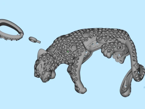 Pendant panther 3D Print Model
