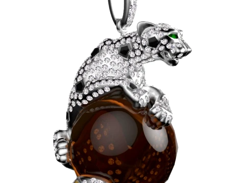 Pendant panther 3D Print Model