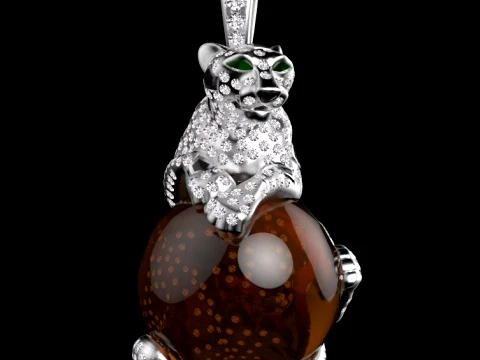 Pendant panther 3D Print Model