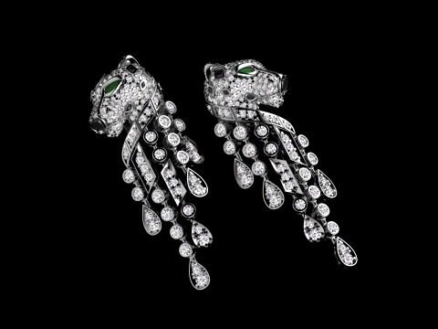 Earrings panther 3D Print Model