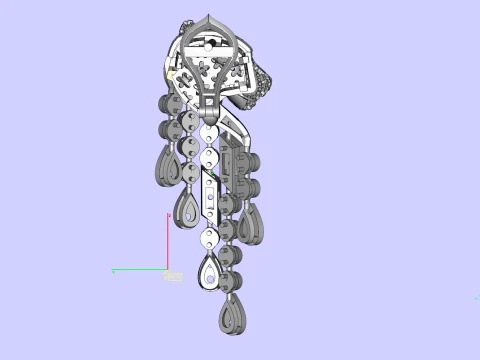 Earrings panther 3D Print Model