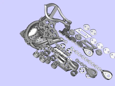 Earrings panther 3D Print Model