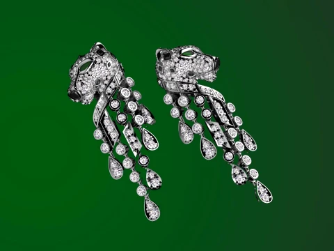 Earrings panther 3D Print Model