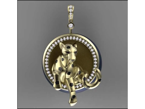 Pantera colgante Modelo de impresión 3D