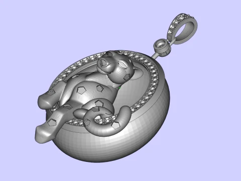 Pendant panther 3D Print Model