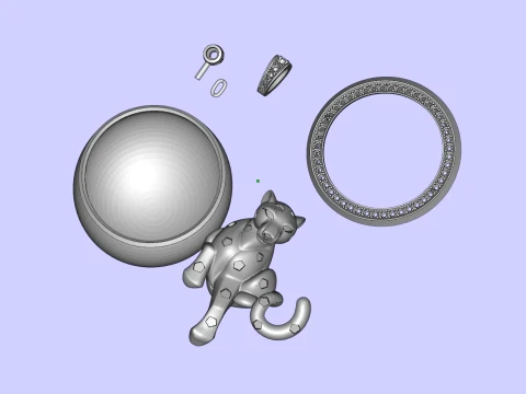 Pendant panther 3D Print Model