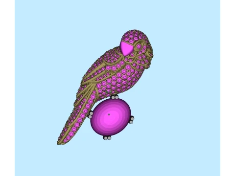 Brooch parrot 3D Print Model