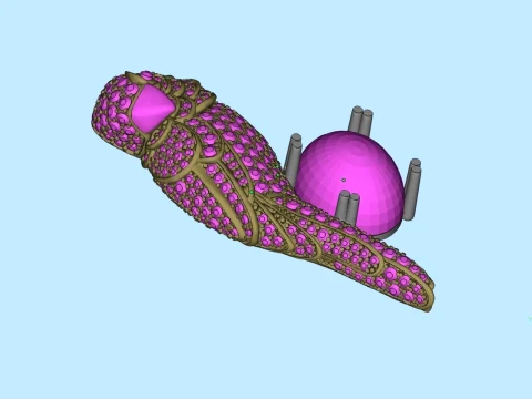 Brooch parrot 3D Print Model