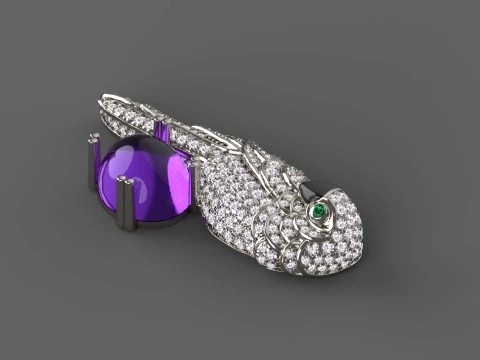 Brooch parrot 3D Print Model