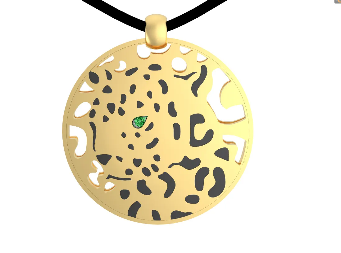 Pendant panther 3D Print Model .c4d .max .obj .3ds .fbx .stl .blend 