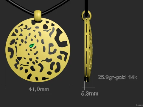 Pendant panther 3D Print Model