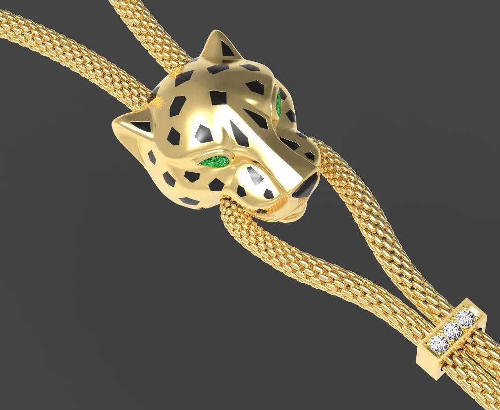 Pendant panther 3D Print Model .c4d .max .obj .3ds .fbx .stl .blend 