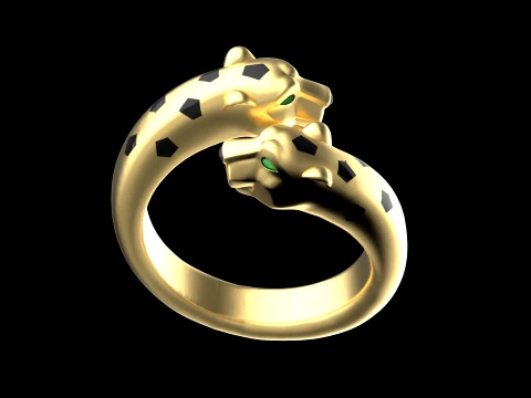 Ring Panther 3D Print Model