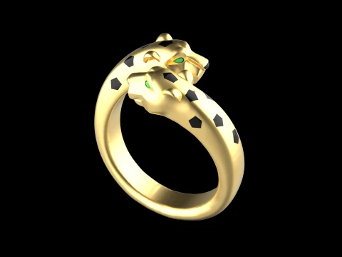 Ring Panther 3D Print Model