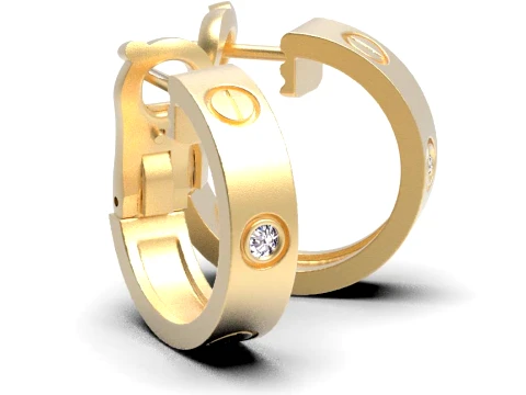Earrings 3D Print Model