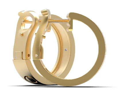 Earrings ring screw 3D Print Model