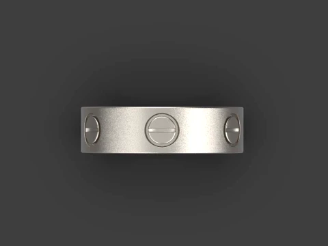Earrings ring screw 3D Print Model