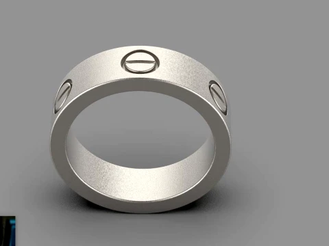 Earrings ring screw 3D Print Model