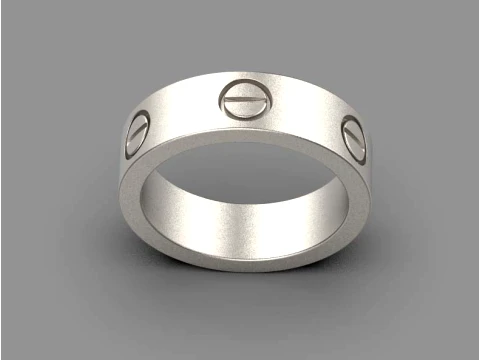 Earrings ring screw 3D Print Model