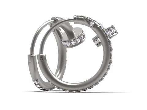 Earrings ring nail 3D Print Model