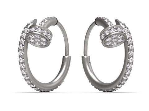 Earrings ring nail 3D Print Model