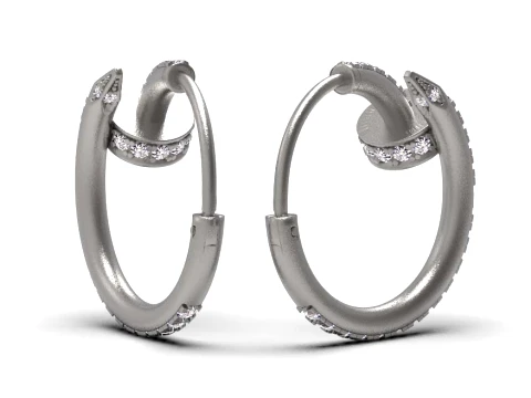 Earrings ring nail 3D Print Model