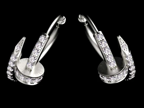 Earrings ring nail 3D Print Model