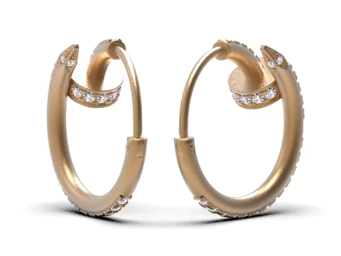 Earrings ring nail 3D Print Model