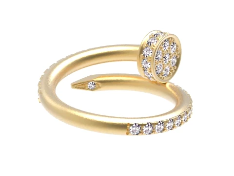 Earrings ring nail 3D Print Model